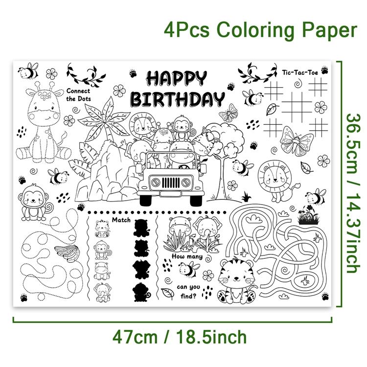Papel para Colorear de Dinosaurios Manualidades para Niños Actividad de Arte para Garabatear Regalos Suministros para Fiestas de Cumpleaños Póster Educativo para Colorear Decoraciones de Fiesta