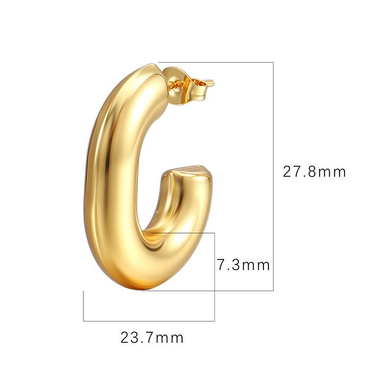 French Premium Irregular Stainless Steel Hollow Earrings Women's Light Luxury Trend Titanium Steel Geometric Earrings
