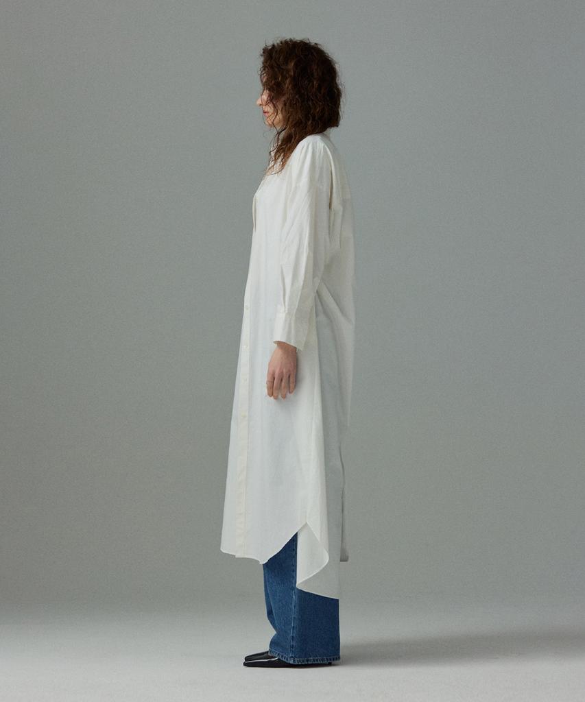 Meuameu [Essential] Maxi Pin Tuck Shirt Dress