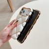 Electroplated 3D Diamond Pattern Phone Case For iPhone 17 16 15 14 13 12 11 Pro Max Soft Shockproof Silicone Cover Girls