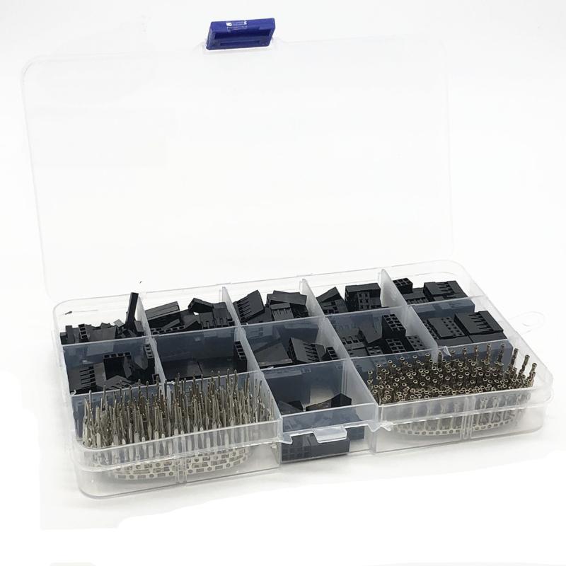 2.54mm Connector Assortment Kit 310/620Pcs Male Female Terminal Housing Set for Industrial Circuit Debugging