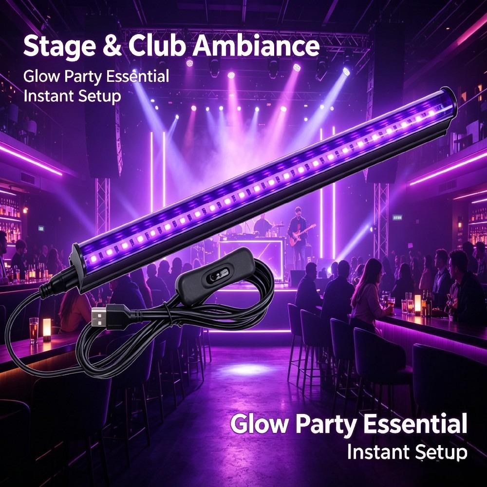 3/2/1 PCs 395 Nanometer Black Light LED UV Light T5 Tube 5V USB Plug Stage Black Light LED UV Nail Light Accessories Growth Light