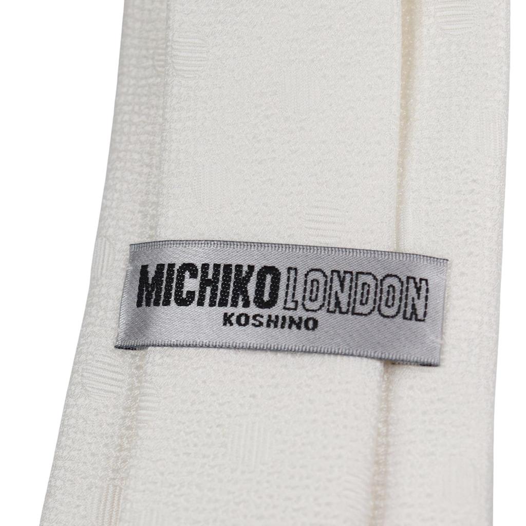 Michiko London Formal White Bonded Fabric with Made In KOSHINO White Necktie, Water-Repellent, Wrinkle-Resistant, Lining, Volume, Japan, Brand,