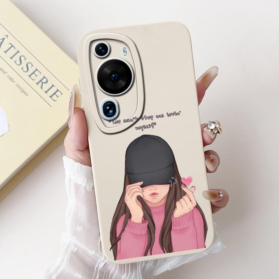 For Huawei P60 Art P60 Pro HuaweiP60 Case Cover Soft Silicone TPU Flower Butterfly Girly Fashion Painting Bumper Fundas