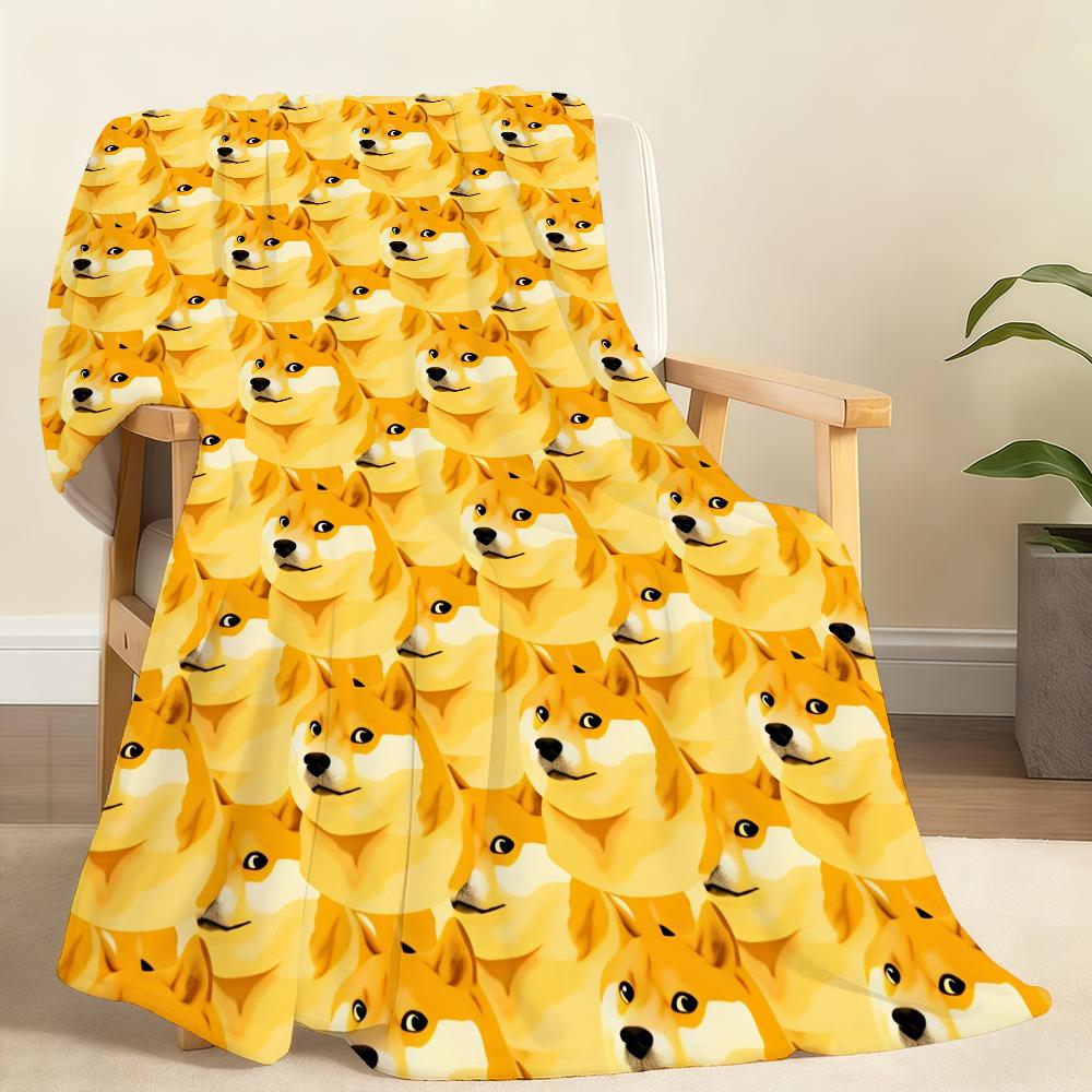 Funny C CheemS D Doge E Blanket Soft Throw Blanket for Home Bedroom Bed Sofa Picnic Travel Office Rest Cover Blanket Gift