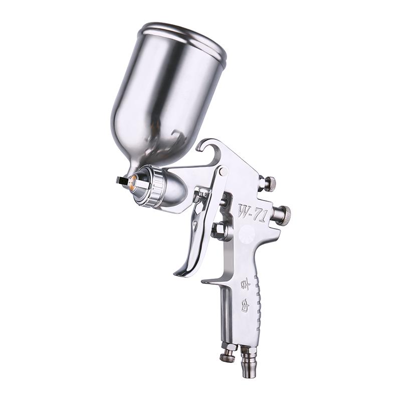 Jiyou W77 High Atomization Spray Gun for Car and Latex Paint, Large Caliber, Top and Bottom Cup Pneumatic Application