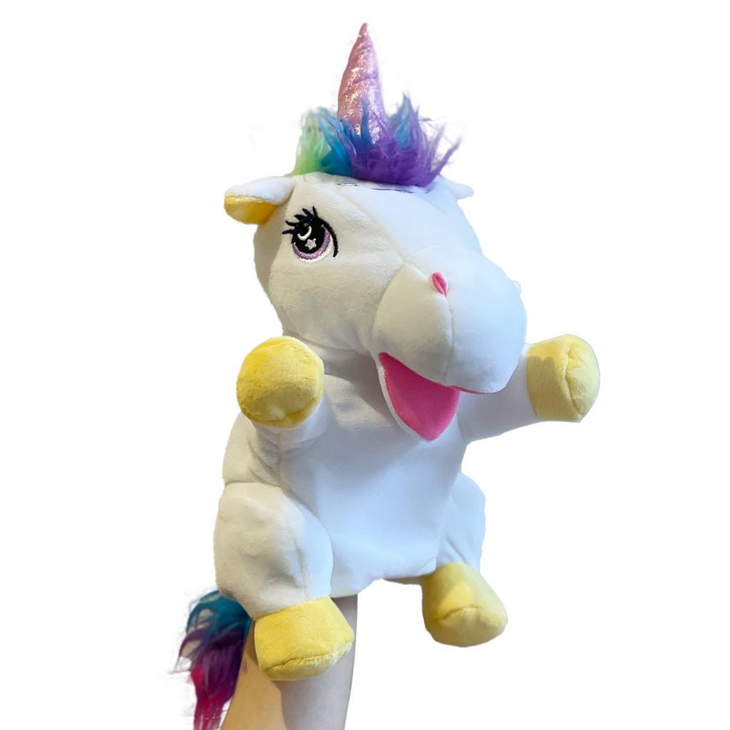 Cartoon Animal Plush Hand Puppet Panda Crocodile Doll Children Prop Performance