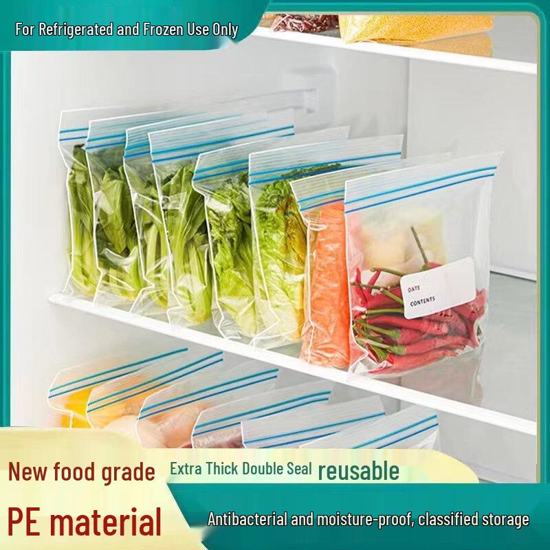 ZISIZ Food Grade Double Zipper Fresh-keeping Bag