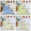 Cartoon Cotton Gauze Pillowcase Set: Soft, Breathable, Sweat-Absorbent Pillow Covers.