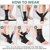 2-Piece Compression Ankle Braces for Men & Women - Adjustable Wrap Straps for Sports, Running, & Joint Stabilization