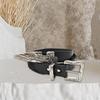 Adjustable Carved Buckle Belt for Pants Jeans Eye Catching PU Belt Y2K Metal Buckle Skinny Belt Vintage Waist Ornament