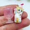  New Mofusand Cat Pudding Cold Drink Pendant Mini Figures Blind Box Anime Figures Ornaments Dolls Birthda Xmas Gifts Toy