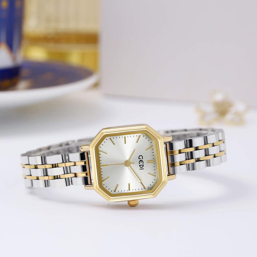 Fashion Polygonal Women'S Watch Niche High-End Quartz Watch Waterproof Stainless Steel Women'S Watch