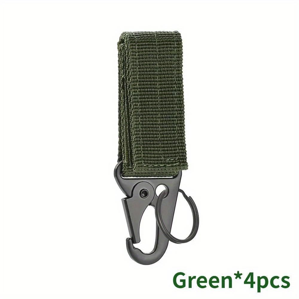 4Pcs Outdoor Multifunction Tactical Hanging Buckles Nylon Webbing Belt Triangle Buckle Climbing Tool Accessory Carabiner Keychain