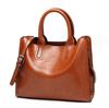 New European and American Fashion Women's Bags, Oily Leather Handbags, Simple and Versatile Single Shoulder Crossbody