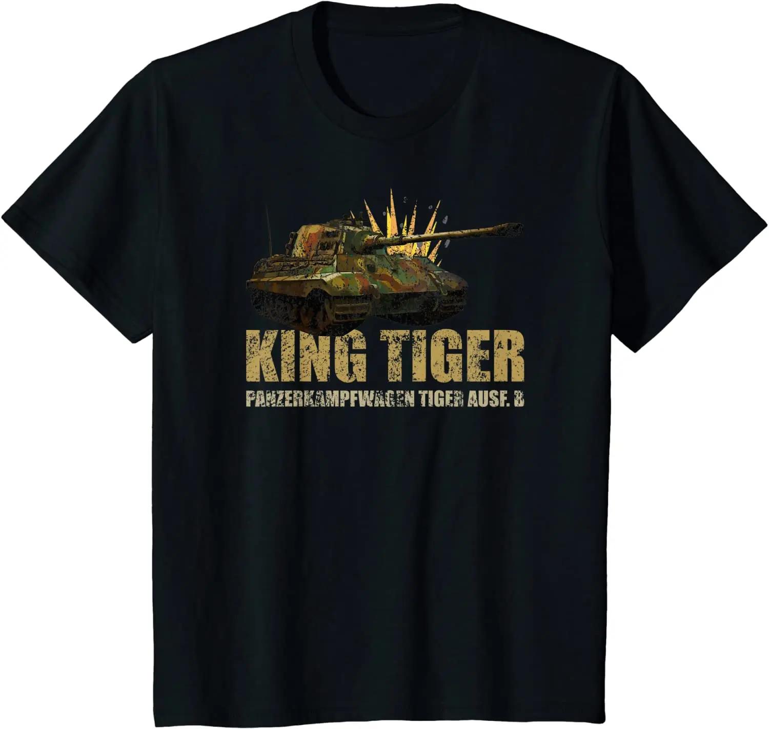 

WWII German King Tiger Panzer VI Tiger II Tank TShirt 100 Cotton ONeck Summer Short Sleeve Casual Mens Tshirt Size S3XL S
