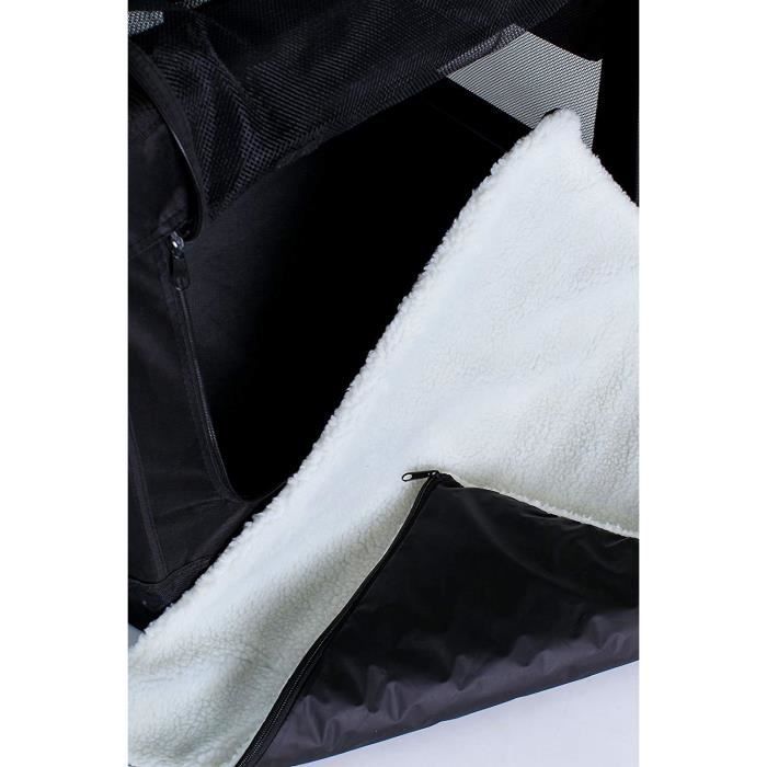 Sacoche de transport - dibea - tb10020 - pliable - noir - pour petits animaux