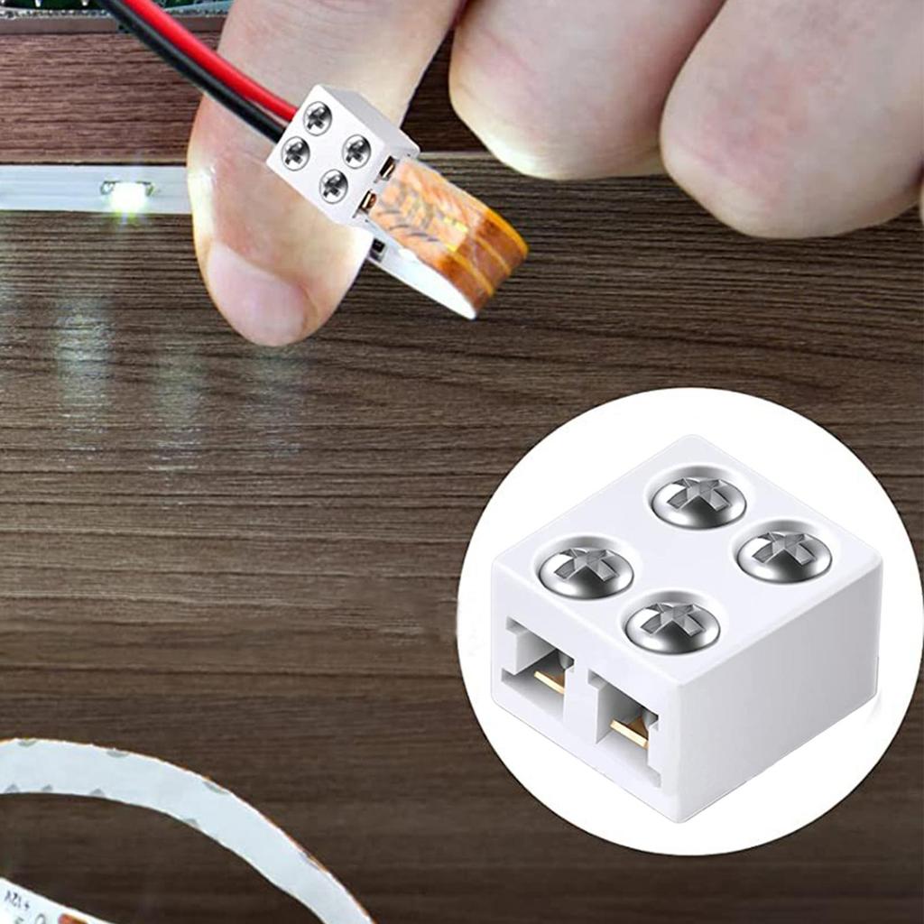 LED-Streifenverbinder 2-Pin 8mm 5V/12V/24V Vielseitiger LED-Licht Lötloser Verbinderadapter