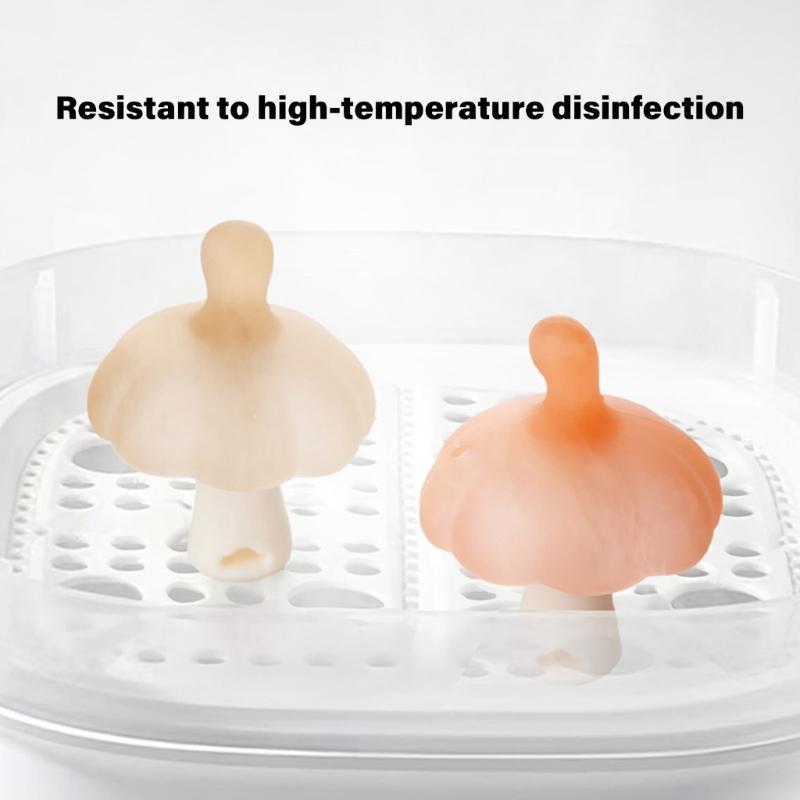 Infant Teeth Soother Silicone Teether Breast Like Shape Ergonomic Handle for Safe Chewing and Teeth Development