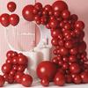 142-Piece Red Balloon Arch Set - Premium Red Latex Balloons for Birthday Garland Arch, 18" X 12" X 12" - Perfect for Parties, Weddings, Valentine's