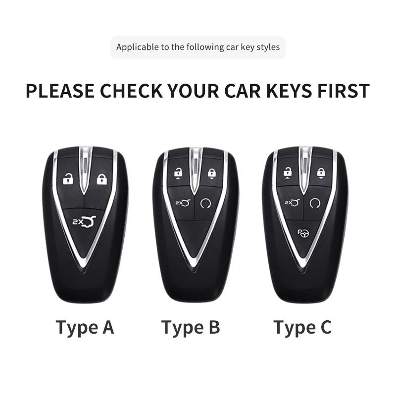 For Changan Cs75 Plus X7 Cs55 Cs75Plus Control Protect Car Keychain Protective Cover Pu Car Key Case Cover