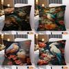 Vintage Vögel im Dschungel Blumen Leinwandmalerei Kissenbezug Kissenbezug Polsterung Sofa Überwurfkissen Heimdekor Kissenbezug