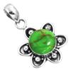 925 Sterling Silver Pendant Women Gemstone Handmade Jewelry Wedding Gift Blue Green Purple Copper Turquoise Pearl Lapis Mother Of Pearl Fashion