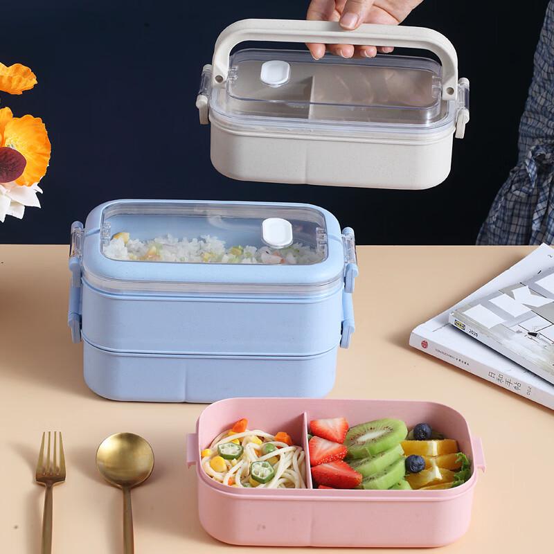 Japanese Style Microwaveable Double Layer Lunch Box