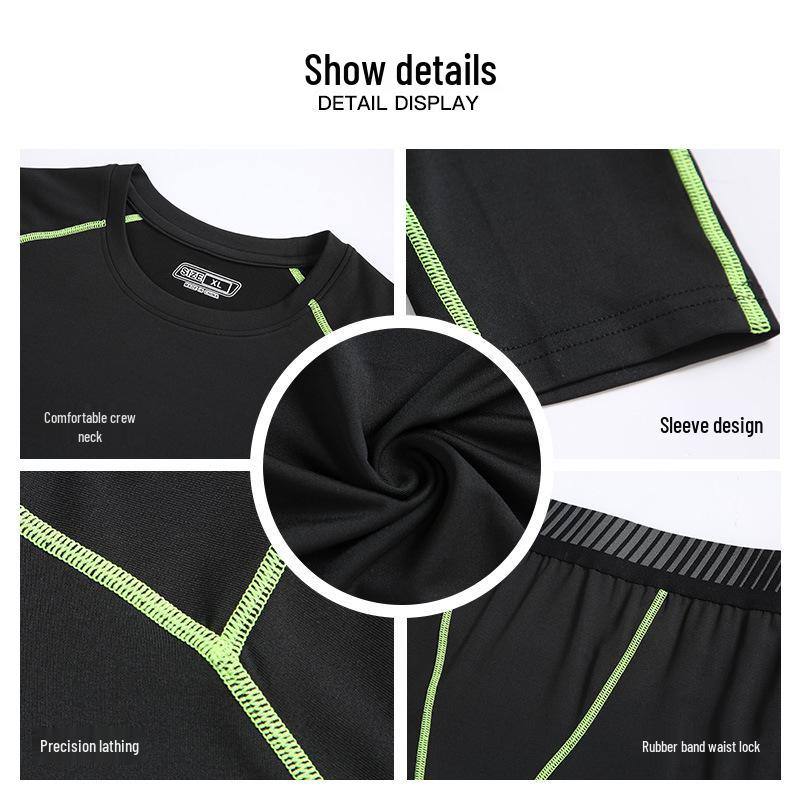 Kids' Quick-Dry Long Sleeve Training Set - Velvet Lined, High Elasticity for Autumn/Winter Sports