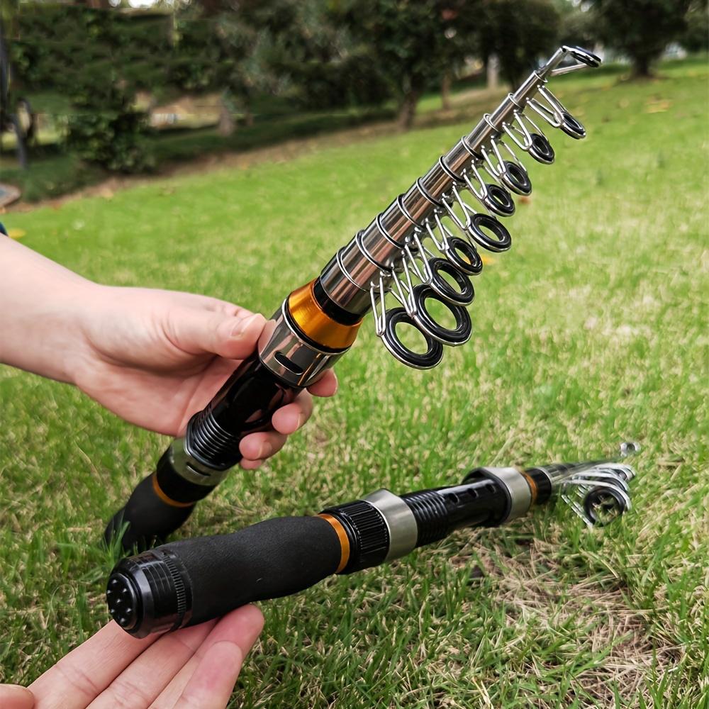 Ultra Short Mini Ice Fishing Rod Telescopic 1M-2.3M Telescopic Pocket Travel Pole for Lure Fish in Saltwater Freshwater Winter 260319