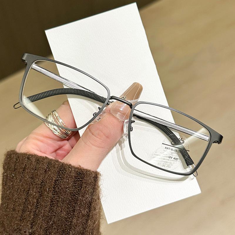 Temperament Metal Frame Myopia Glasses Frame Professional Men's High-looking Anti-blue Light Flat-light Mirror MH9043