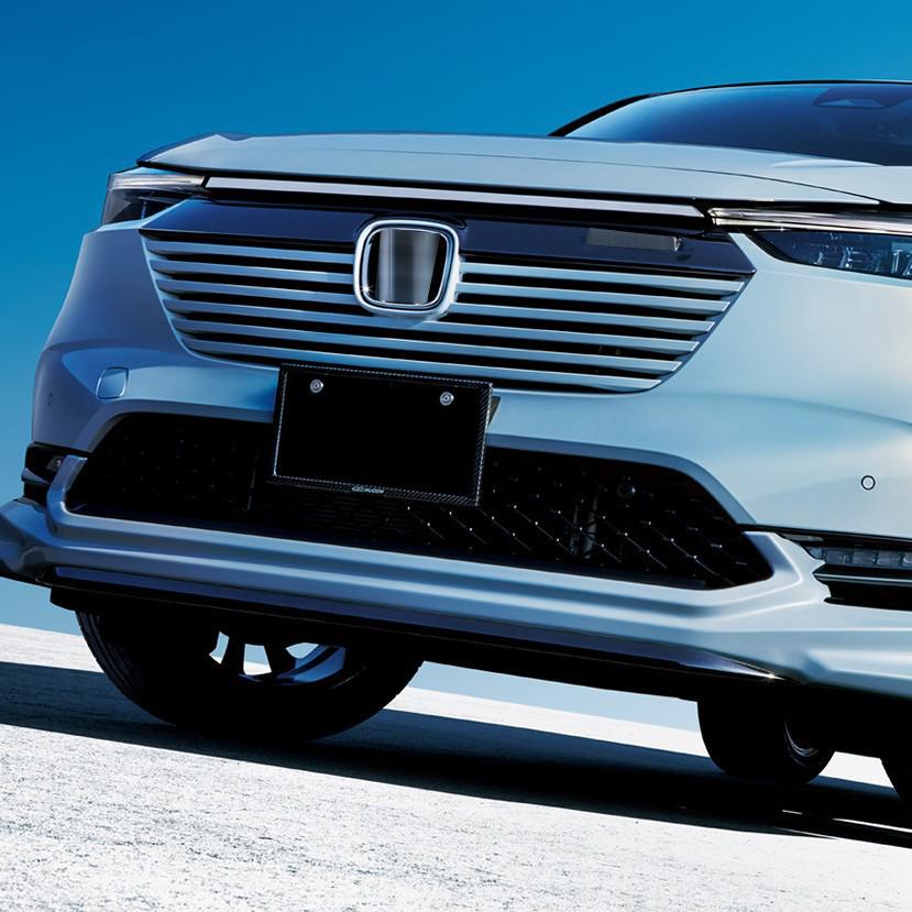 Compatible Accessories for 2021-2025 Honda Vezel/HRV: Front Grille, Splitter, Rear Spoiler, Side Skirts, and Rear Lip.