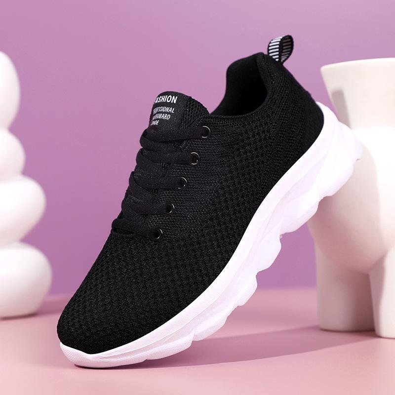 Brand Sports Shoes Women's Mesh Breathable Running Shoes Lightweight Shock Absorption High School Entrance Examination Physical Test Racing Training