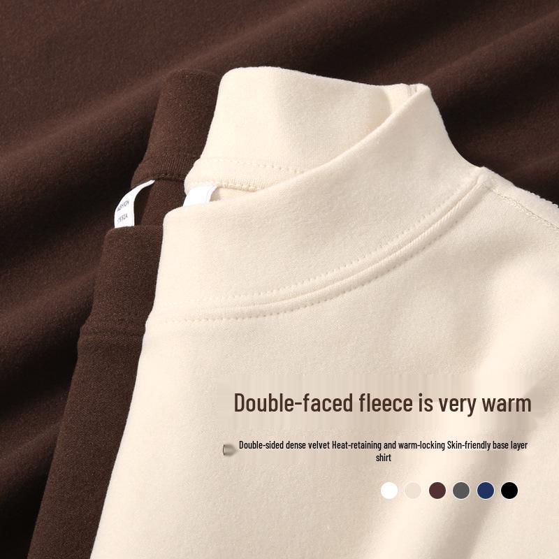 Reversible Thermal Long-Sleeve T-Shirt: Thick Solid Base Layer for Layering