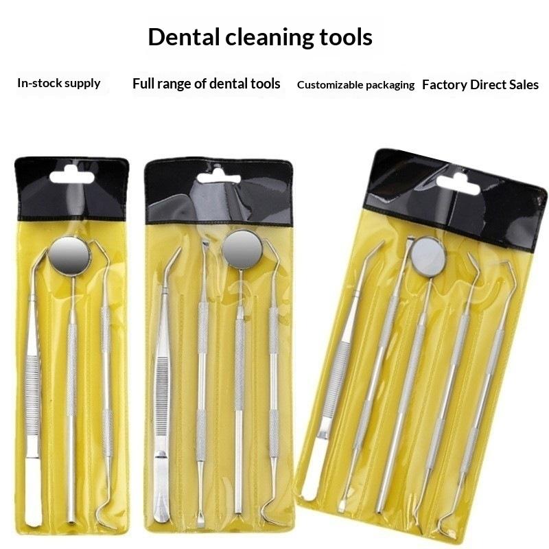 Teeth Plaque Tartar Remover Kit 3-6Pcs Professional Stainless Steel Dental Cleaning Tools for Home Use