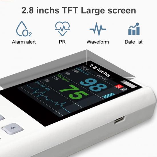 Veterinärmedizinischer Tierblutsauerstoffmonitor SPO2 Handheld-Pulsmesser mit kleiner Sonde für Haustiere