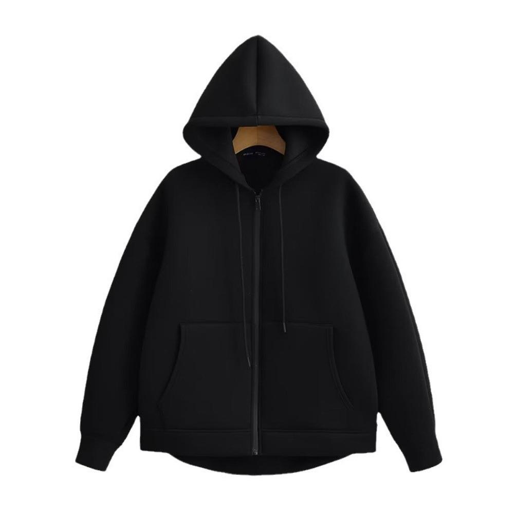 202 European and American Winter Retro Sweater Zipper Sweatshirt Fashion Long Sleeve Street Parka Women Outside