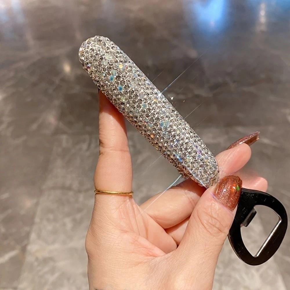 Luxusní Kreativní Bling Otevírák na Pivo Rukojeť s Kamínky Manuální Otevírák na Láhve Šetřící Práci Dekorativní Otevírák Víček Barové Nástroje