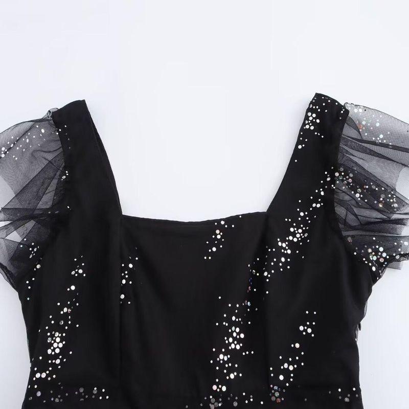 Kaslead New Arrival Women's Clothing Fashion Style Fashion Minimalist Casual Sequin Cinched Sleeveless Dress