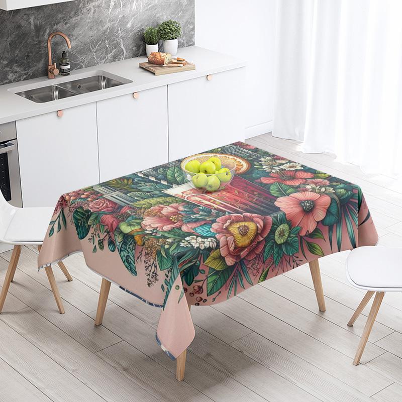 Food Theme Tablecloth Waterproof and Oil-proof Tablecloth Nordic Style Kitchen Tablecloth Modern Home Decoration