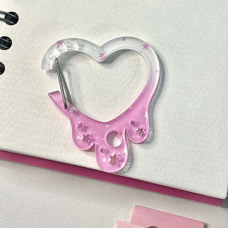 1PC DIY Accessories Cute Ornament Bag Charms Bag Pendants Clear Acrylic Keychain Funny Keyring Y2K Pendants Creative Multicolor