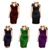 Summer Women See-through Lace Patchwork Mini Dress V-Neck Short Sleeve Slim Fit Plus Size Party Dress Female Clothing
