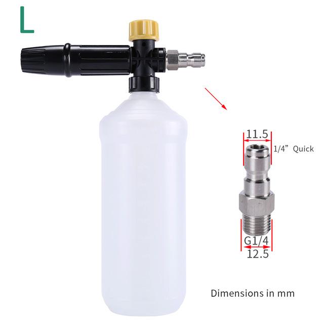 

Мойка высокого давления Регулируемая пенная пушка Автомойка Пенная насадка для снега Высокое давление Пенообразователь Пенный генератор Автомобильный очиститель пены Спрей