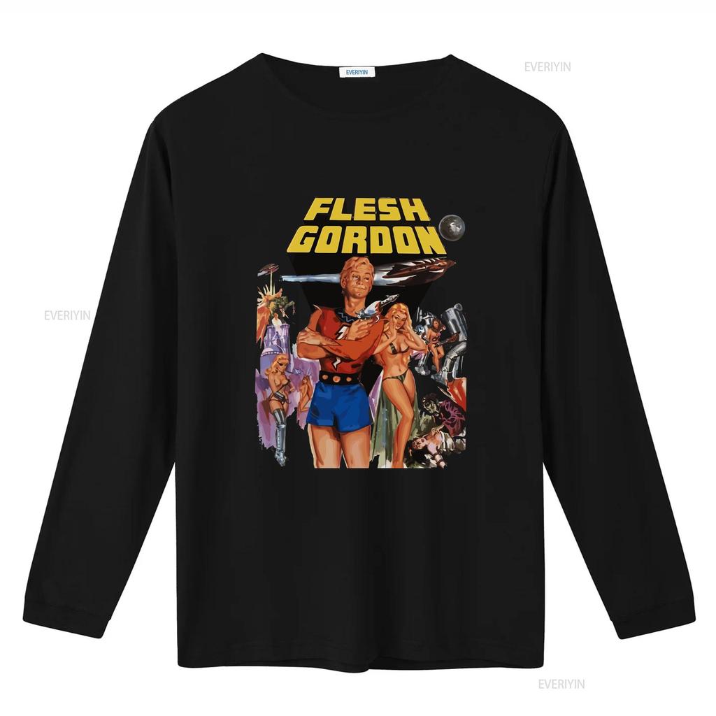 T-shirt Poster Film Flesh Gordon Cotone Naturale Vintage Tutte le Taglie S 5X Top Lavato Vintage Per l'Uso Quotidiano Unisex Casual