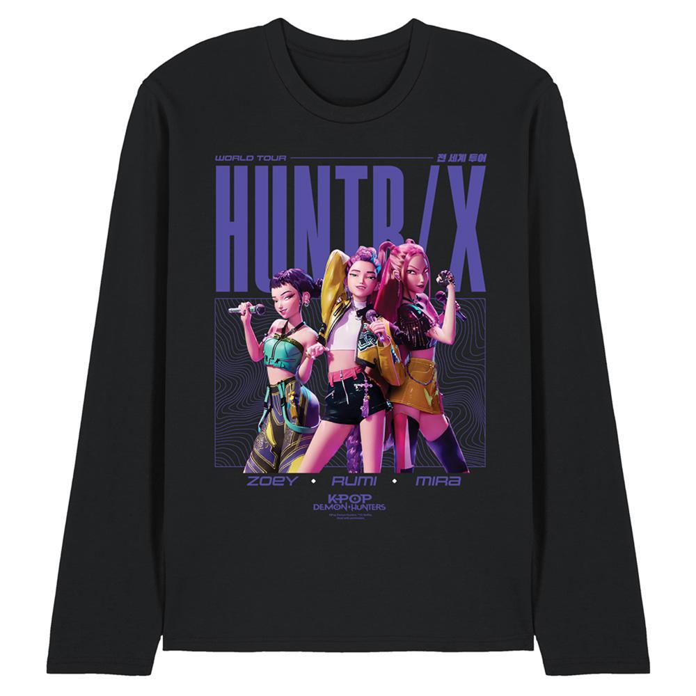 K-Pop Demon Hunters Unisex Adult Huntrix Honmoon World Tour Poster Long-Sleeved T-Shirt