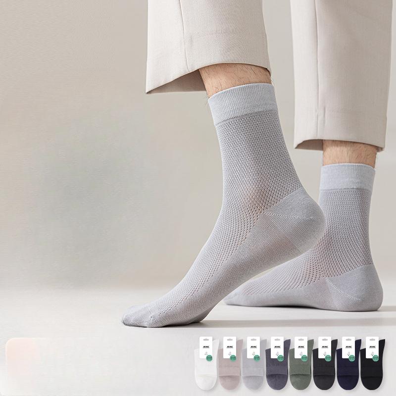 

Men s Summer Thin Cotton Deodorizing Sweat Absorbing Mesh Socks 1 pair сірий
