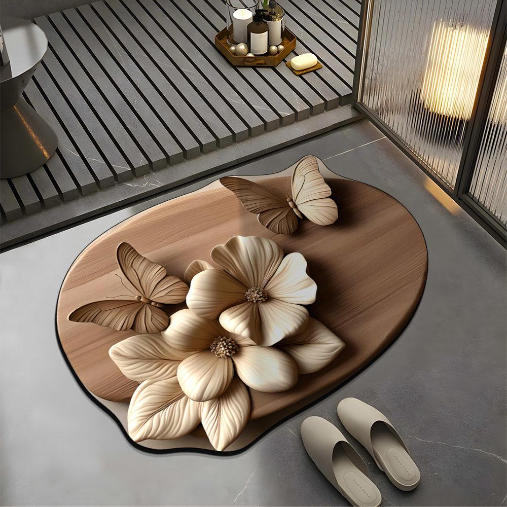 

Антиковзкий килимок для підлоги ванної кімнати, туалетні двері, брудостійкий килимок для домашнього обслуговування, водопоглинаючий килимок для підлоги ванної кімнати 40*60cm