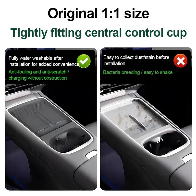 For BYD Sealion 05 EV 2025~2027 Car Central Control Wireless Charging Silicone Pad Water Cup Holder Pad Interior Accessories