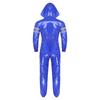 Herren Hochsichtbare Reflektierende Overalls Wasserabweisend Reißverschluss vorne Langarm Elastische Taille Mit Kapuze Overall