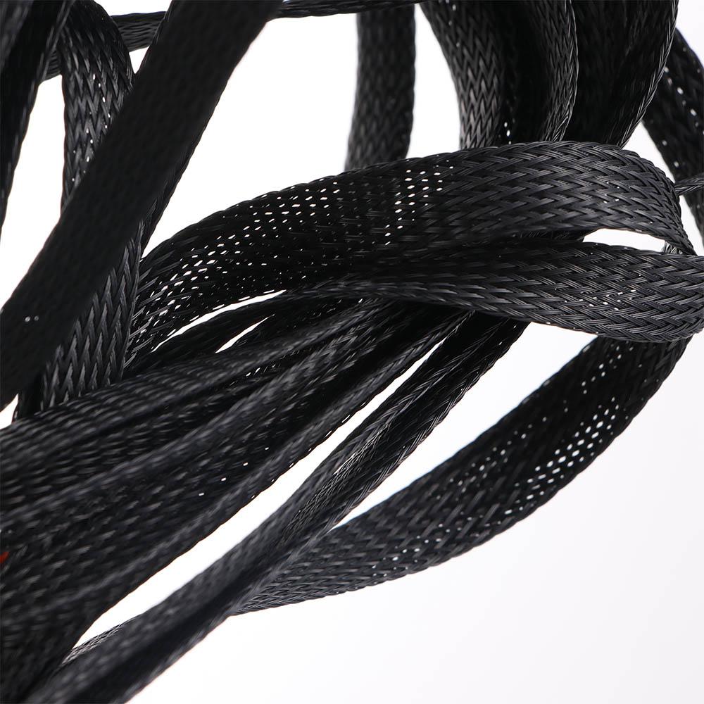 Black Tight PET Expandable Wire Protection Cable Braid Sleeving Insulation